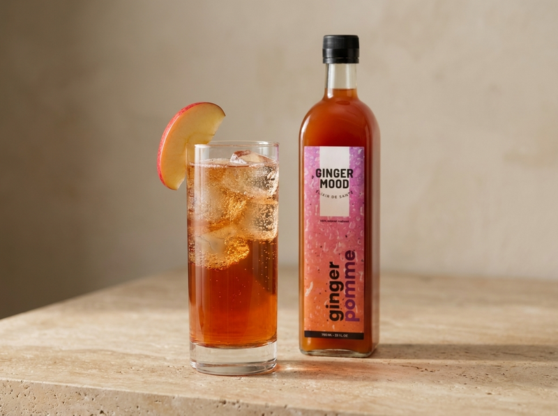 Le mocktail pomme pétillant
