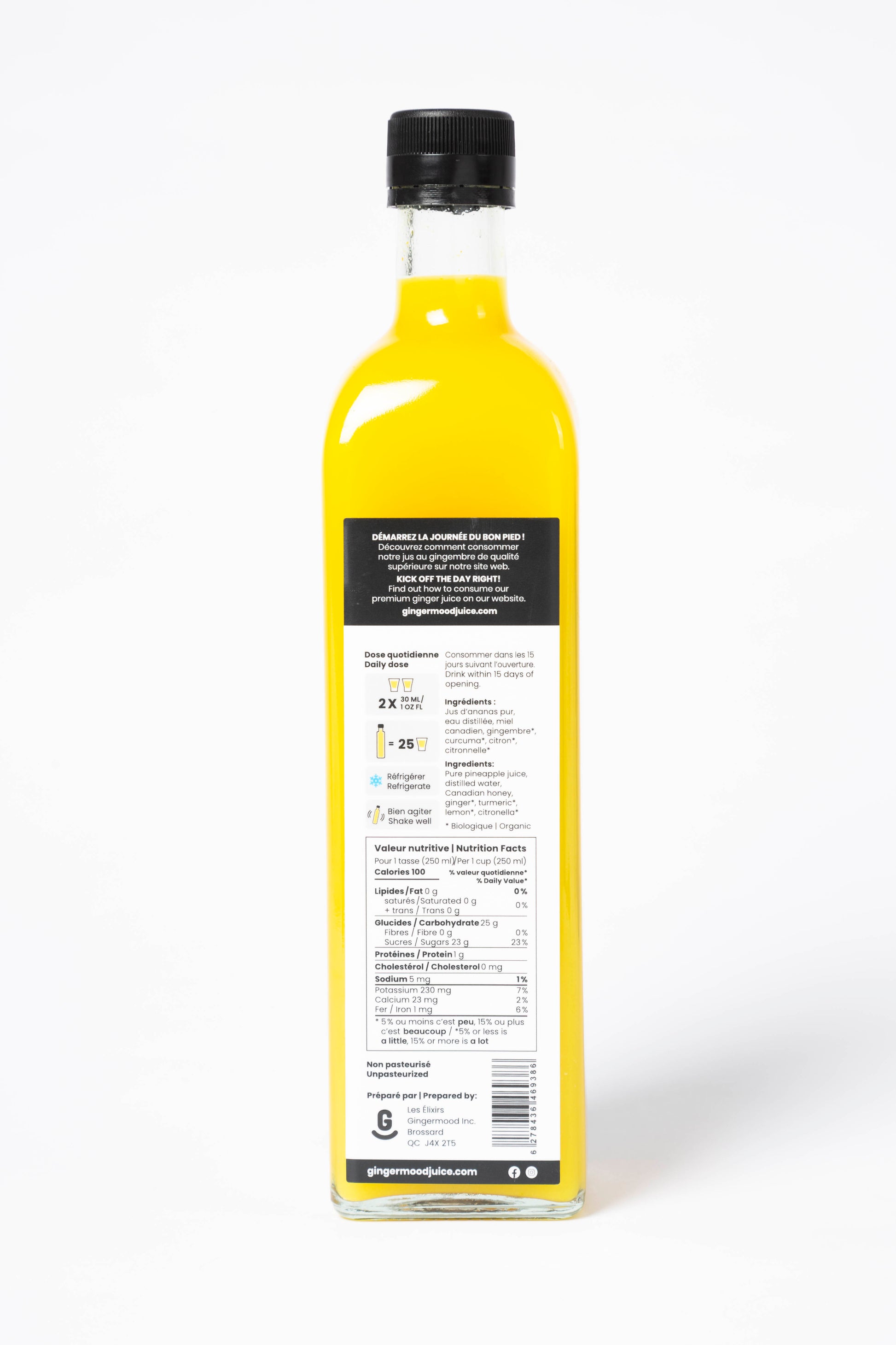 fmt:750 | GingerAnanas — ingrédients et valeurs nutritives (750 ml)